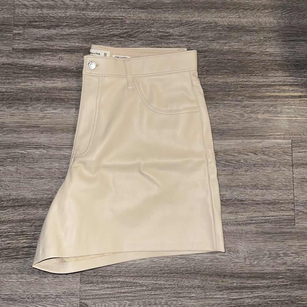 Abercrombie & Fitch Vegan Leather Shorts